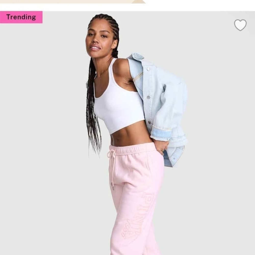 PINK Victoria's Secret Light Pink Drawstring Joggers